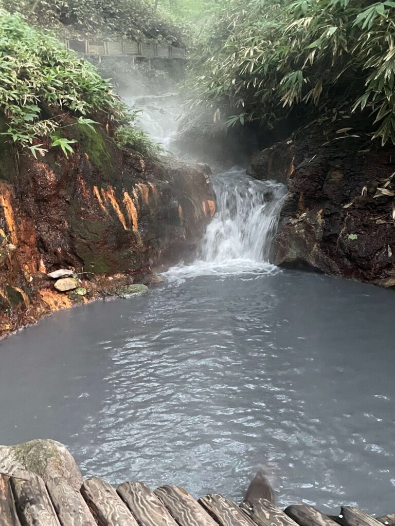 大湯沼川天然足湯